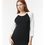 View image 4 of American Apparel Unisex CVC Raglan Tee