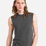 View image 4 of American Apparel Unisex Heavyweight Cotton Garment-Dyed Boxy Muscle Tee
