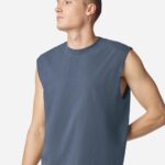 View image 1 of American Apparel Unisex Heavyweight Cotton Garment-Dyed Boxy Muscle Tee