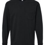View image 2 of American Apparel Unisex Super Heavyweight Long Sleeve Pocket Tee