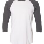 View image 1 of American Apparel Unisex 50/50 Raglan Three-Quarter Sleeve Tee