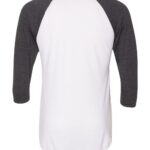 View image 3 of American Apparel Unisex 50/50 Raglan Three-Quarter Sleeve Tee