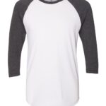 View image 2 of American Apparel Unisex 50/50 Raglan Three-Quarter Sleeve Tee