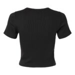 View image 3 of American Apparel Women's Baby Rib Fitted Cropped Tee