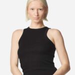 View image 4 of American Apparel Women's Baby Rib Fitted Tank