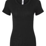 View image 2 of American Apparel Women's Baby Rib Fitted Tee
