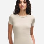 View image 1 of American Apparel Women's Baby Rib Fitted Tee