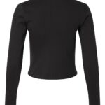 View image 3 of American Apparel Women's Baby Rib Long Sleeve Fitted Tee