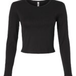 View image 2 of American Apparel Women's Baby Rib Long Sleeve Fitted Tee