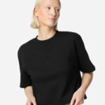 View image 4 of American Apparel Women's French Terry Mid-Length Boxy Top