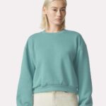View image 4 of American Apparel Women's ReFlex Fleece Crewneck Sweatshirt