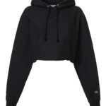 View image 2 of Champion Women's Reverse Weave® Hooded Cropped Sweatshirt