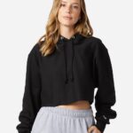 View image 1 of Champion Women's Reverse Weave® Hooded Cropped Sweatshirt