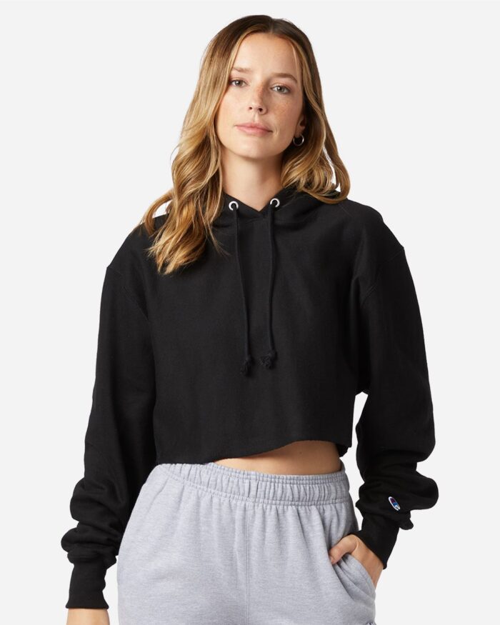 Champion Women's Reverse Weave® Hooded Cropped Sweatshirt