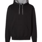 View image 2 of Champion Unisex Powerblend® Contrast Color Hooded Sweatshirt