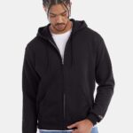 View image 4 of Champion Unisex Powerblend® Full-Zip Hooded Sweatshirt