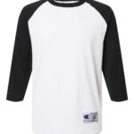View image 2 of Champion Unisex Raglan Baseball T-Shirt