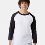 View image 4 of Champion Unisex Raglan Baseball T-Shirt