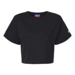 View image 2 of Champion Women's Heritage Jersey Crop T-Shirt