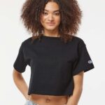 View image 4 of Champion Women's Heritage Jersey Crop T-Shirt