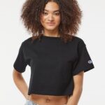View image 1 of Champion Women's Heritage Jersey Crop T-Shirt