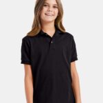 View image 4 of Hanes Youth EcoSmart® Jersey Polo
