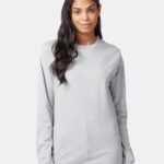 View image 4 of Hanes Unisex Authentic Long Sleeve T-Shirt