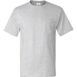 View image 2 of Hanes Unisex Authentic Pocket T-Shirt
