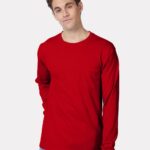 View image 1 of Hanes Unisex Authentic Long Sleeve Pocket T-Shirt