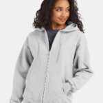 View image 4 of Hanes Unisex Ultimate Cotton® Full-Zip Hooded Sweatshirt