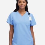 View image 1 of Hanes Women's V-Neck 1 Pocket Scrub Top