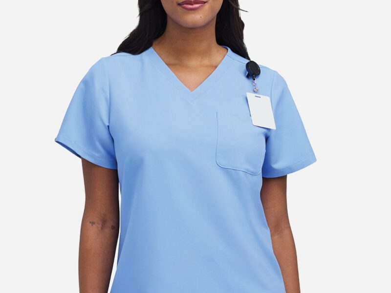 Hanes Women's V-Neck 1 Pocket Scrub Top
