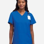 View image 1 of Hanes Women's V-Neck 3 Pocket Scrub Top