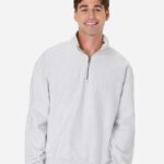 View image 2 of Hanes Unisex Beefy® Sweats Premium Heavyweight Quarter-Zip Sweatshirt