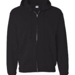 View image 2 of Hanes Unisex EcoSmart® Full-Zip Hooded Sweatshirt