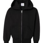 View image 2 of Hanes Youth EcoSmart® Full-Zip Hooded Sweatshirt