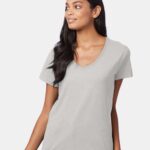 View image 3 of Hanes Women's Perfect-T V-Neck T-Shirt