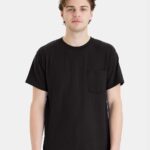 View image 4 of Hanes Unisex Workwear Pocket T-Shirt
